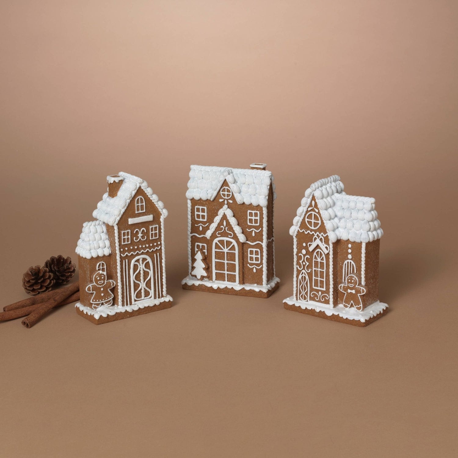 6.1" Resin Holiday Gingerbread Houses - Nifty Decor & More