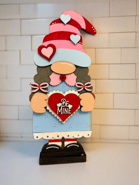 Valentine Girl Gnome Shelf Sitter   