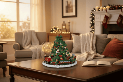 6.25" Animated Musical Tree with Train - Nifty Decor & More