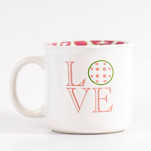 Pickleball Love Coffee Mug, Bold Fun 14oz Ceramic Cup, Perfect for Daily Sip Pickleball Fans, Gift for Her & Him Pickleball Mug