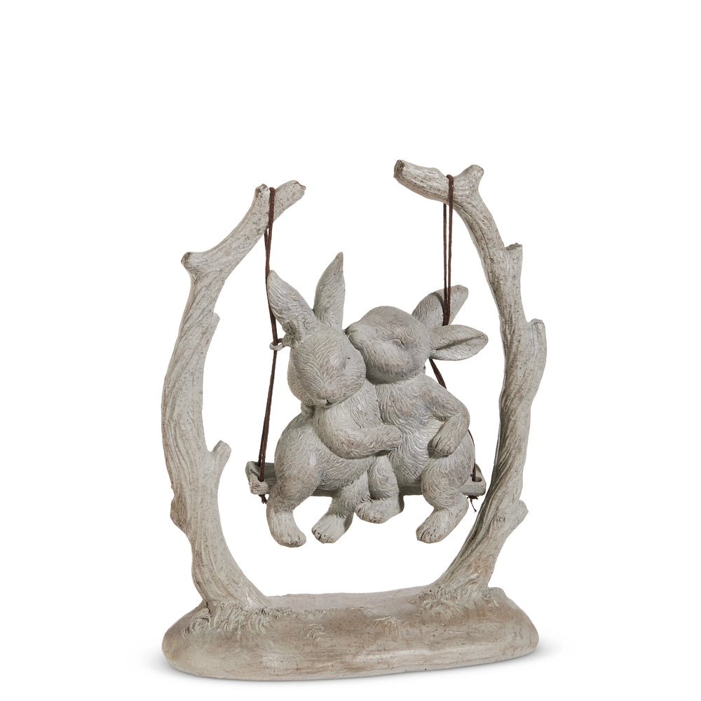 6.5" Bunnies on Swing - Nifty Decor & More