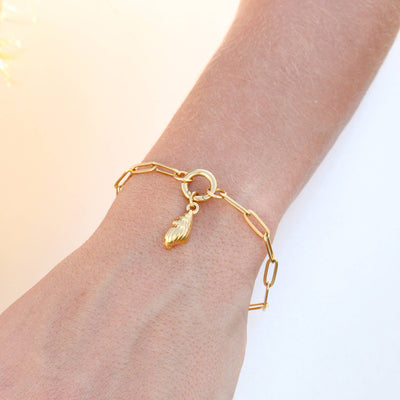 Charm Keeper Paperclip Bracelet, Stainless Steel, Elegant Gift for Mom, Mother's Day Special, Preppy Women's Accessory
