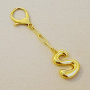 Whimsy Balloon Letter Initial Bag Charm, Fun Preppy Keychain Accessory, Stylish Bag Decoration, Perfect Gift Idea Accessories S