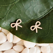 Shine Mini Bow Sterling Silver Earrings, Chic Preppy Style, Everyday Wear, Perfect Gift for Her Accessories