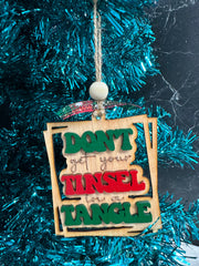 Funny Christmas Ornaments Ornament Tinsel in a Tangle  