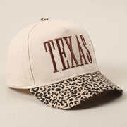 TEXAS Embroidery Leopard Two-Tone Trucker Hat
