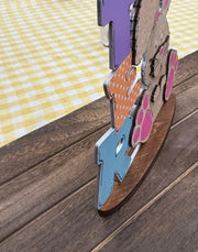 Easter Friends Stand - Pastel Spring Decor, Vibrant Easter Decor for Home & Celebrations, Charming Easter Table Centerpiece