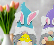 Easter Gnome Couple - Cute Spring Decor, Handcrafted Gnomes for Easter Table & Home, Best Gift Idea for Gnome Lovers