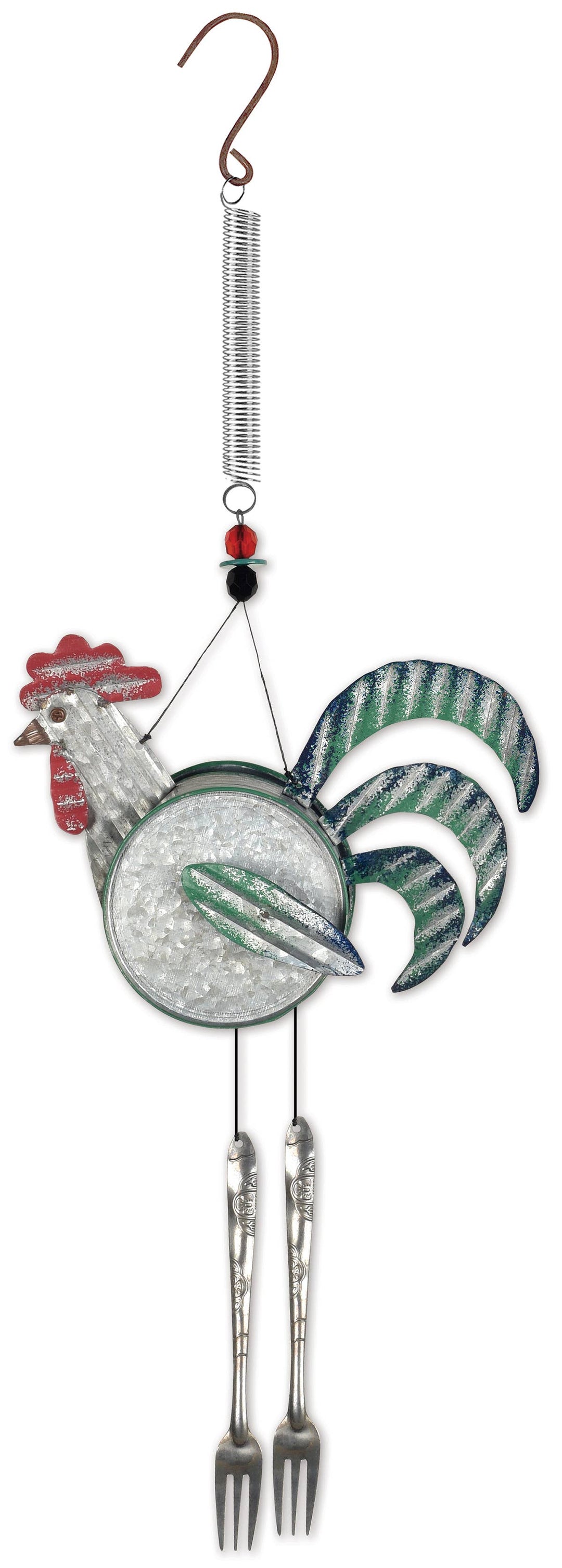 Bouncy Rooster Outdoor Decor, Colorful Farmyard Accent for Garden Fun, Unique Mother's Day Gift Idea