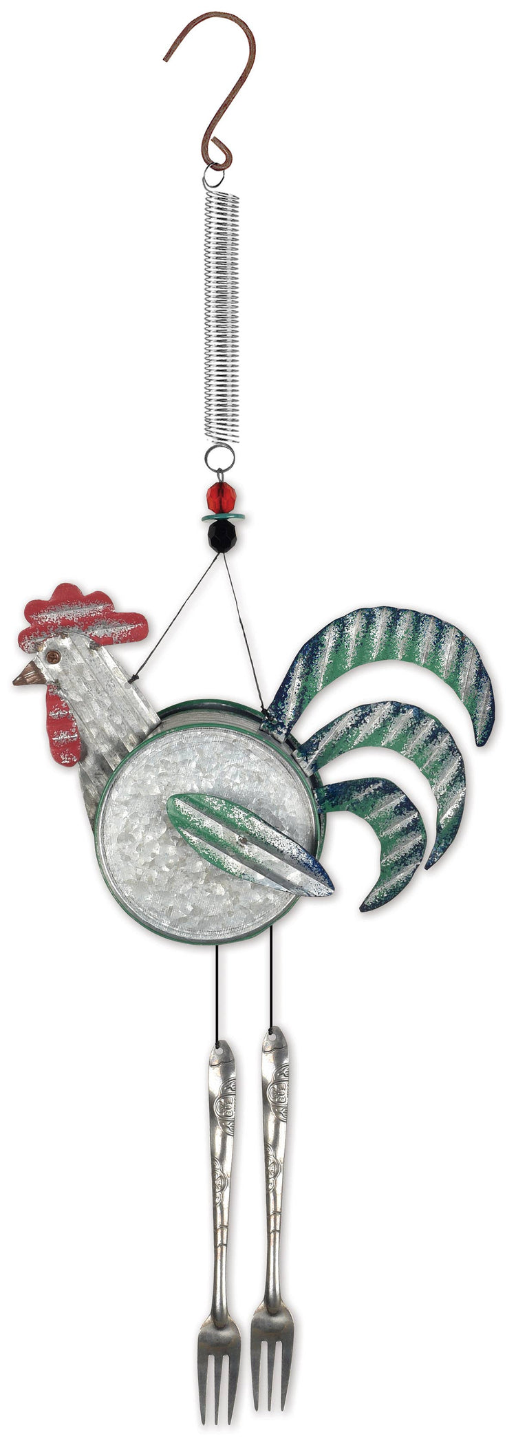 Bouncy Rooster Outdoor Decor, Colorful Farmyard Accent for Garden Fun, Unique Mother's Day Gift Idea
