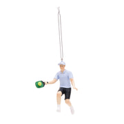 Christmas Pickleball Player Ornament, Handcrafted Boy Figurine Decoration, Holiday Tree Ornament for Pickleball Fans Gift