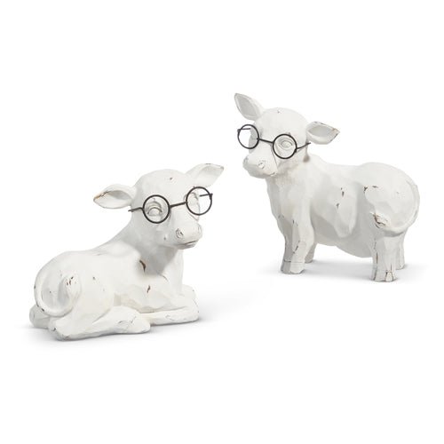 7" Cow with Glasses - Nifty Decor & More