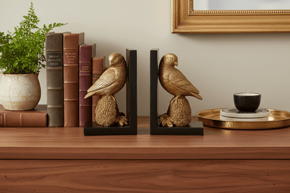 7" Gold Bird Book Ends - Nifty Decor & More
