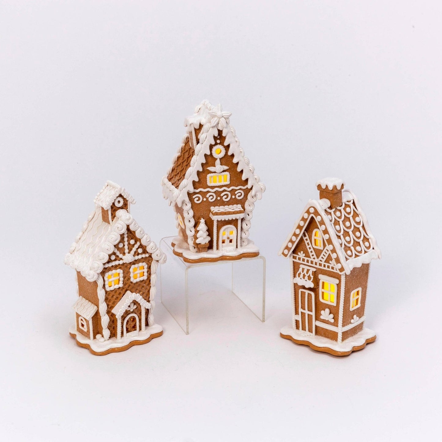 7" Lighted Holiday Gingerbread Houses - Nifty Decor & More