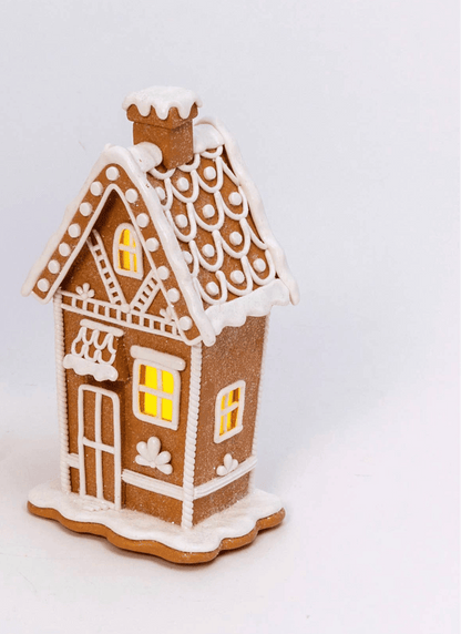 7" Lighted Holiday Gingerbread Houses - Nifty Decor & More