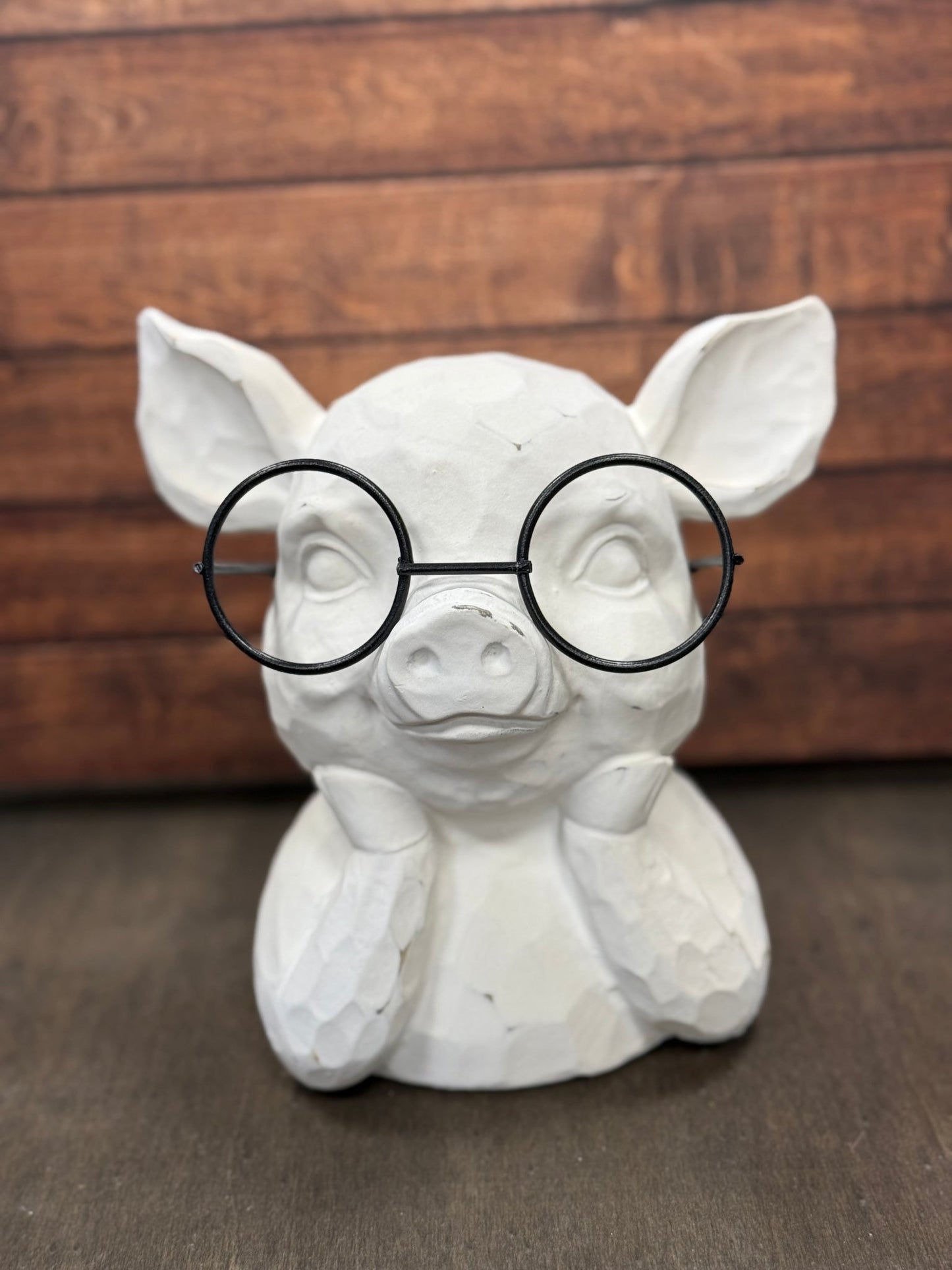 7" Pig in Glasses Bust - Nifty Decor & More