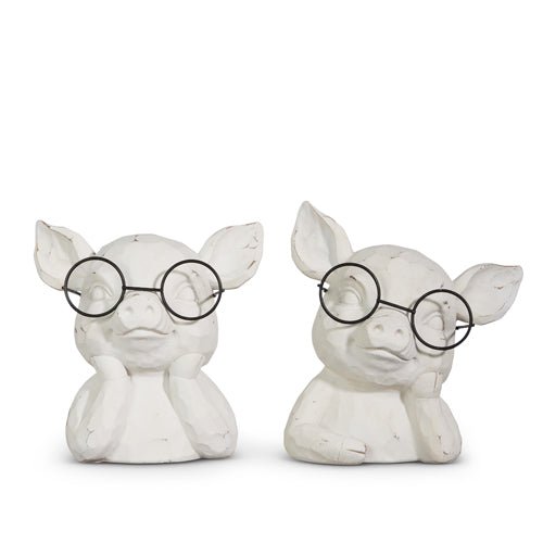 7" Pig in Glasses Bust - Nifty Decor & More