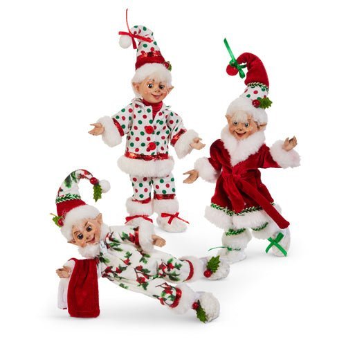 7" Posable Pajama Party Elf - Nifty Decor & More