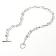 14K Gold Plated Hardware Chain Toggle Necklace