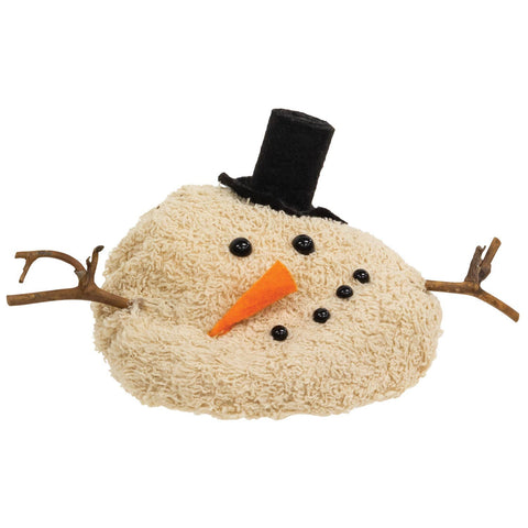Antique White Melting Top Hat Snowman Head