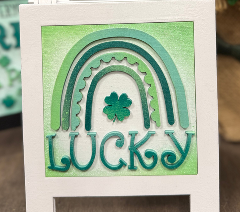 Lucky Charm Leaning Sandwich Board Tiles Lucky