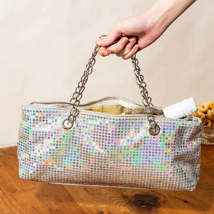 Disco Insulated Wine Bag & Silver Cowboy Boot Stopper