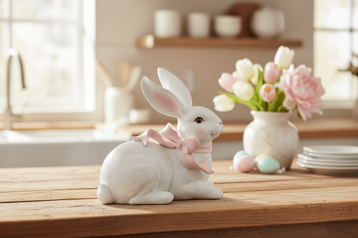 7.75" Bunnies and Bows - Nifty Decor & More