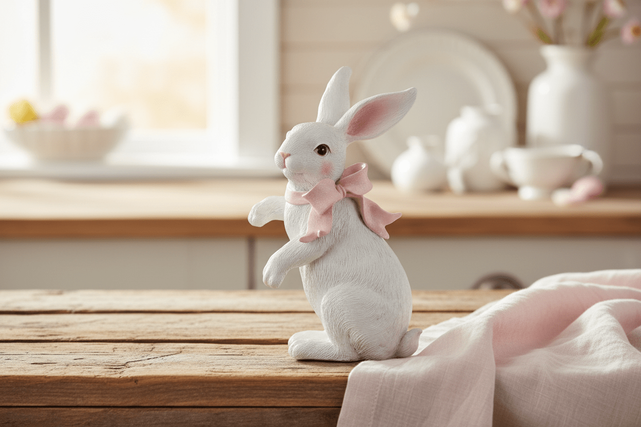 7.75" Bunnies and Bows - Nifty Decor & More