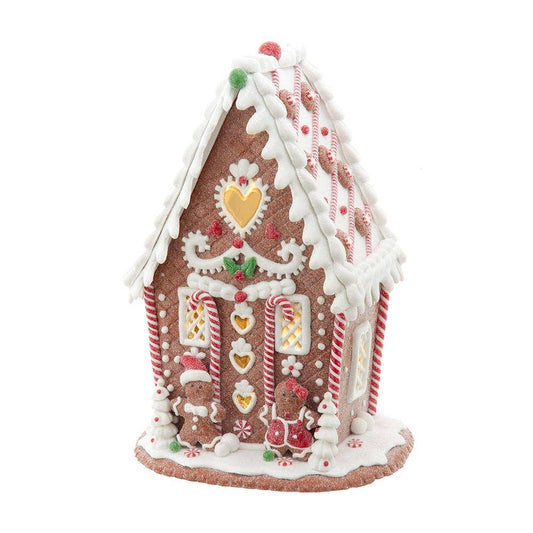 7.87“ Battery Operated LED Gingerbread House W/ Heart - Nifty Decor & More