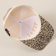 TEXAS Embroidery Leopard Two-Tone Trucker Hat