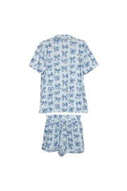 Toile Print Pajamas with Coquette Bows, Adorable Soft Sleepwear for Cozy Nights, Perfect Gift for Girls & Ladies Who Love Cute PJs