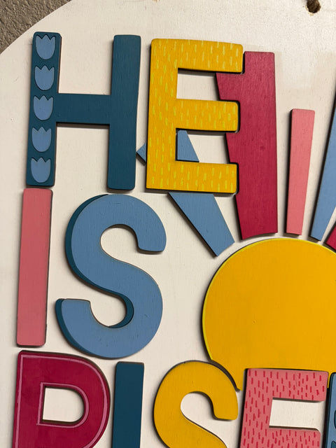 He is Risen Hanger - Colorful Religious Christian Decor for Home, Wall Art, Easter & Religious Celebrations