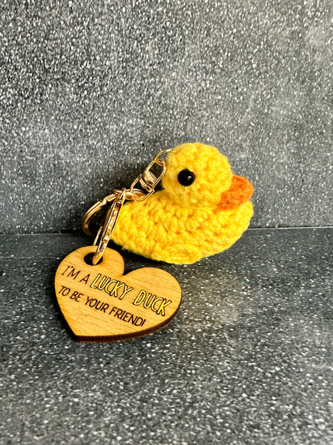 Duck. Duck. Valentine  Crotchet Duck Keychain I’m a Lucky Duck to be your friend 