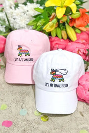 It's My Final Fiesta | Let's Get Smashed - Embroidered Bachelorette Party Dad Hats Bachelor embroidered ballcap