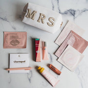 Mrs. Bridal Beauty Cosmetics Pouch - Makeup Bag for Brides