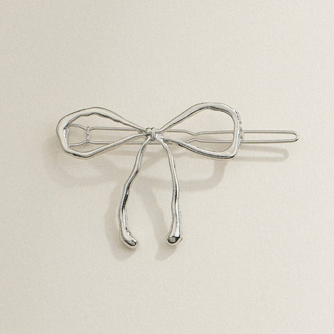 Metallic Bow Hair Clip