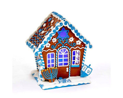 7"Hanukkah Gingerbread Led House Table Piece - Nifty Decor & More