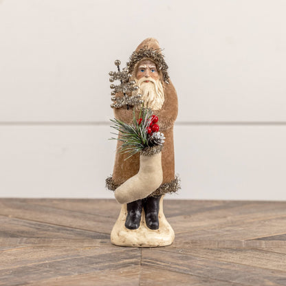 8" Fawn Velvet Belsnickle - Nifty Decor & More