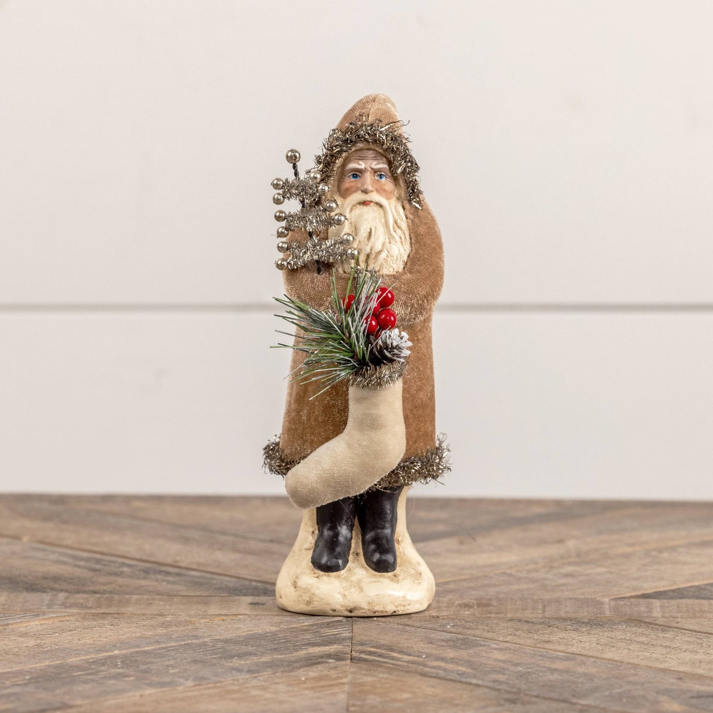 8" Fawn Velvet Belsnickle - Nifty Decor & More