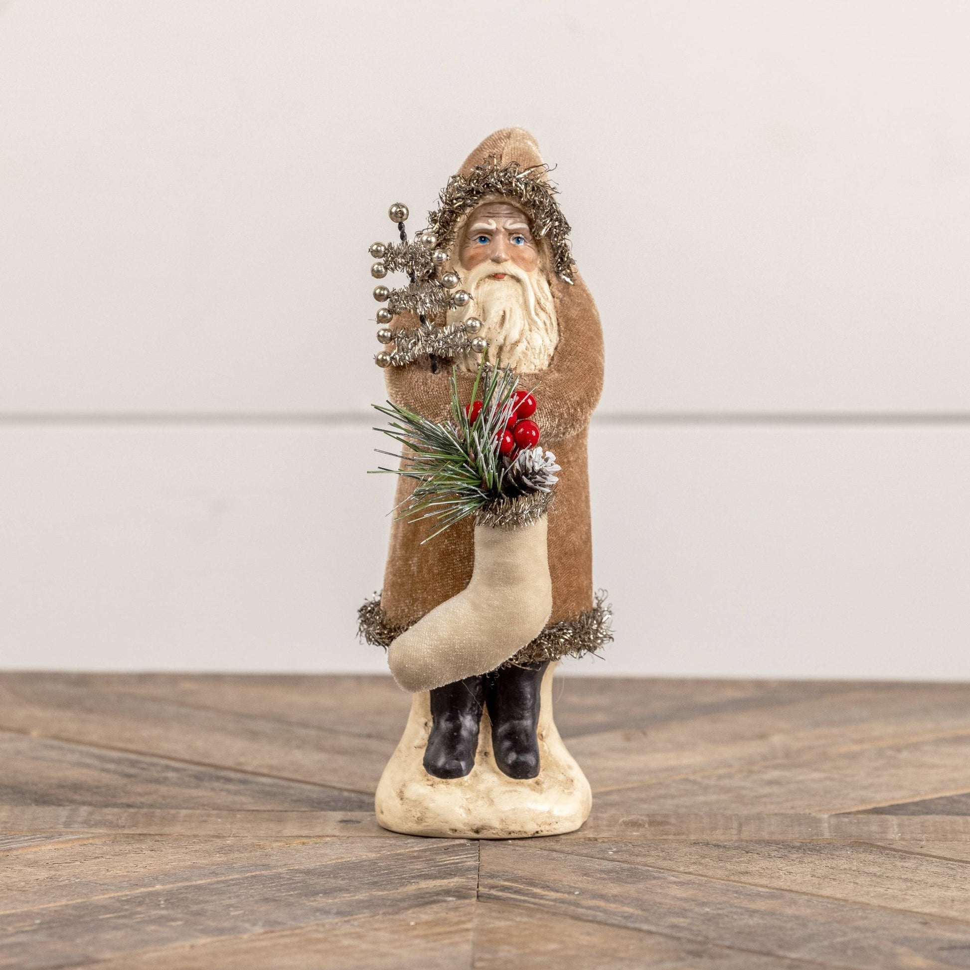 8" Fawn Velvet Belsnickle - Nifty Decor & More