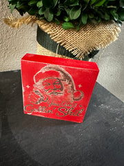 You Ain't Gettin' S**t, Santa, Christmas, Holiday, Funny, 4x4x1 Wood Block Christmas decor