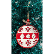 Ugly Sweater Ornaments Ornament Red with Ornaments  