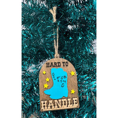 Hard To Handle Ornaments Christmas Ornament Blue Boots  