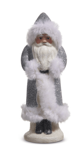 8.5" Gold and Silver Santa Silver