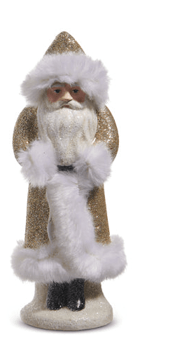 8.5" Gold and Silver Santa - Nifty Decor & More