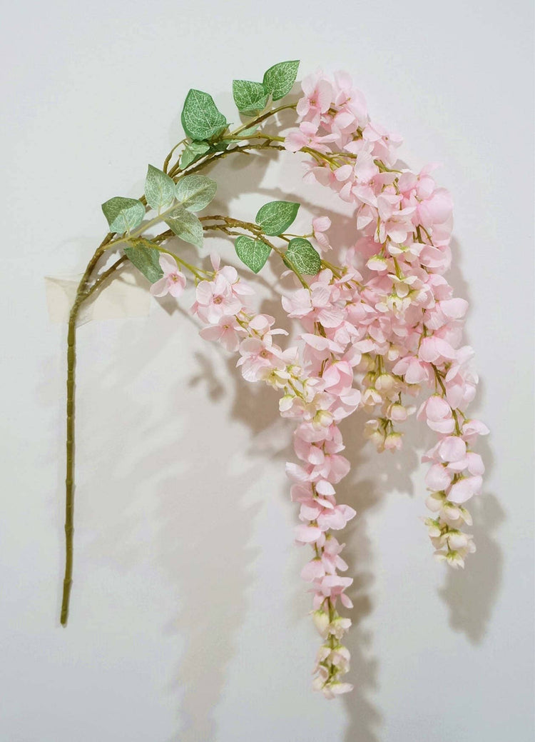 Silk Wisteria Artificial Flower Spray - 43'' Hanging Flowers, Realistic Faux Floral Decoration for Home & Events Faux Flowers