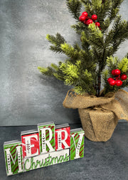 Christmas Mini Word Blocks Christmas Shelf Sitter Merry Christmas  