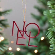 Acrylic Christmas Ornaments  Noel - Red (Gold String)  
