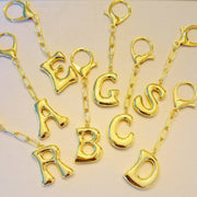 Whimsy Balloon Letter Initial Bag Charm, Fun Preppy Keychain Accessory, Stylish Bag Decoration, Perfect Gift Idea Accessories