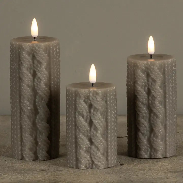 Taupe Sweater 3D Flame Candle